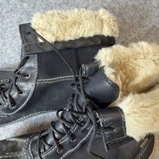 MERRELL Ladies UK 7.5 Black Waterproof Faux Fur Lined Calf High Boots