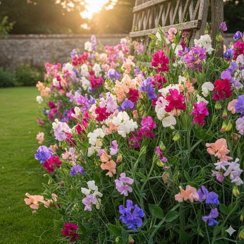 Sweet pea heaven - sweet, waved