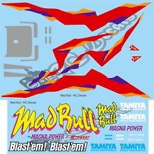 Vintage MadBull Decals / Stickers choice of colour - Tamiya Schumacher