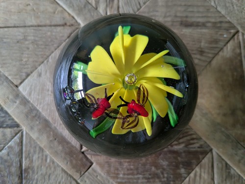 Large art glass paperweight - art,