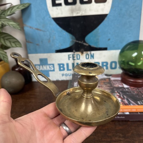 Vintage brass chamber stick - brass,