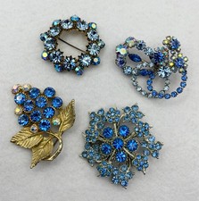 Vintage MCM Brooches Blue
