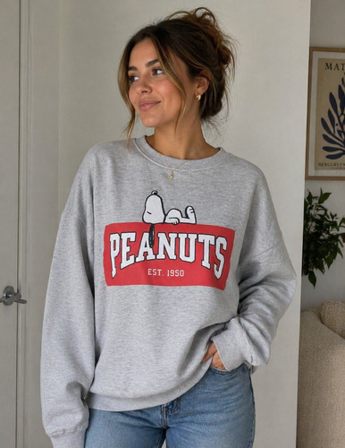 Snoopy grey sweatshirt - snoopy,