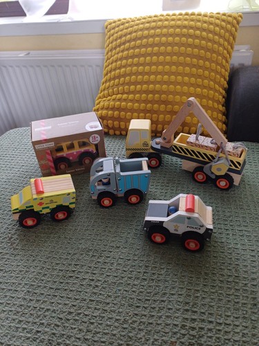Little town wooden cars - wooden,