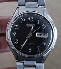 Vintage Seiko 5 Cal 6309 Black Dial 17 Jewel Automatic Watch Men