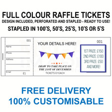 RAFFLE PRIZE DRAW TICKETS