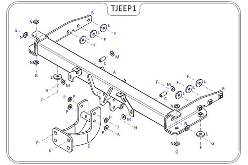 Towbar for jeep - grand, cherokee