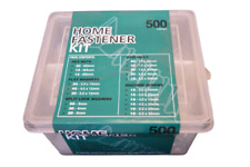 DIY Home Fastener Kit Bolts Nuts Split Lock Wire Nail Screws Washers Pack of 500