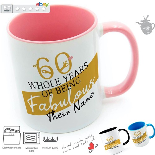 60th birthday day mug - 60th,