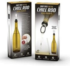 Wine Chiller Stick Stainless Steel Chill Rod Bottle Liquor Stopper Pouring Spout