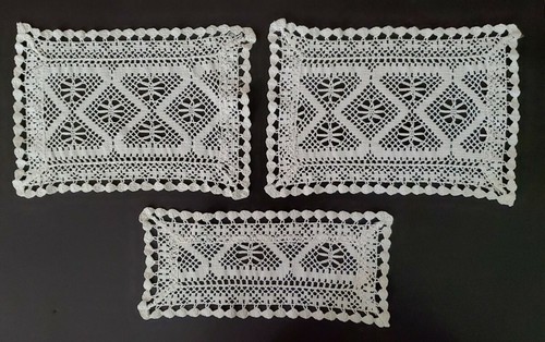 Piece vintage hand crocheted - 3-piece,