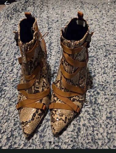 Snakeskin effect boots - boots, size
