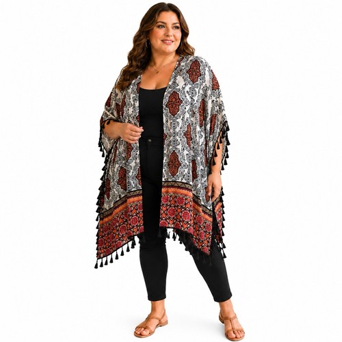 Boho kimono top one size - kimono,