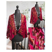Red LADIES KIMONO SILK Velvet