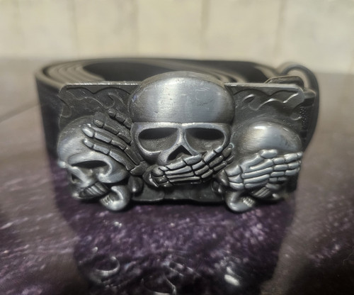 Gothic skull belt - skull, see