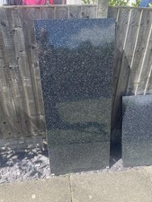 Worktop offcuts. Laminate. Black speckled design. 3 pieces.