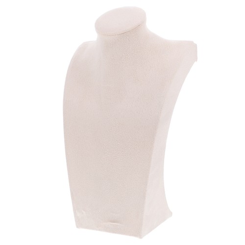 Beige velvet necklace display - beige,