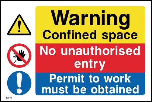 Warning confined space - warning,
