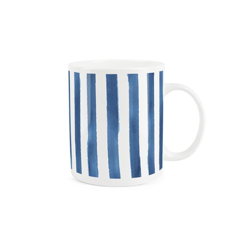 Bone china vertical lines mug - china,