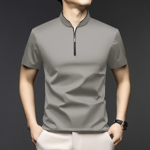 Men short sleeve zip - sleeve,
