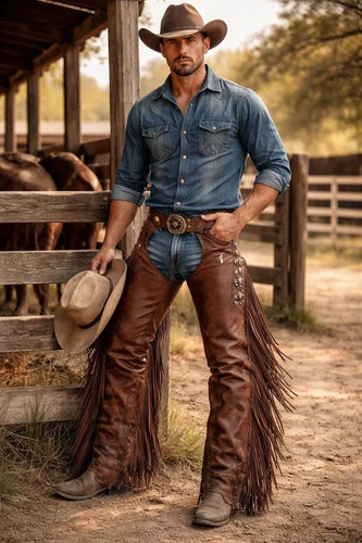 Men genuine leather - men's, western