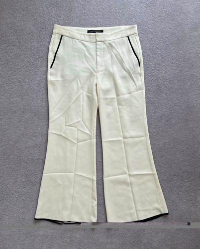 Zara white high rise flared - high,