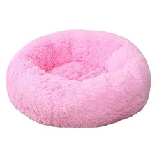 Pink pet bed warm donut for