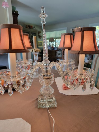 Arm crystal candelabra - crystal,