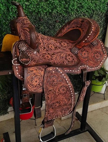 Western leather saddle comfort - western,
