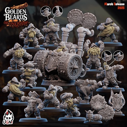 Golden beards fantasy - golden,