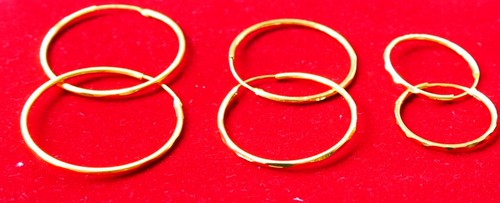 Real looking gold plated hoop - real,