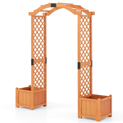 Garden arbor with planter - arbor,