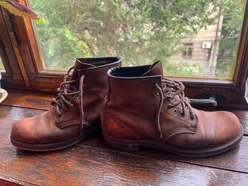 Men red wing boots - men, brown