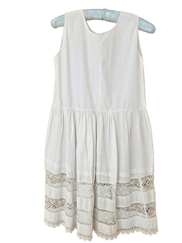 Antique girl white cotton - antique,