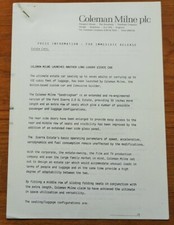 1985 Coleman Milne Sandringham Ford Sierra 2.0 GL Estate LWB Limo Press Release