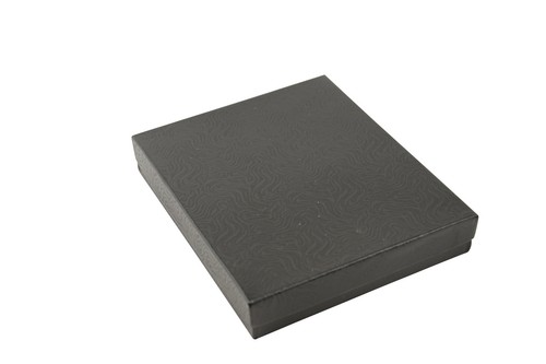 Box displays black swirl - box,