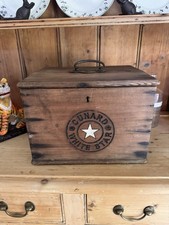 Wooden Box With Cunard White