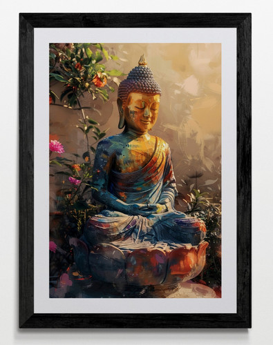 Buddha framed canvas picture - canvas,