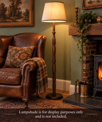 Vintage solid wood floor lamp - vintage,