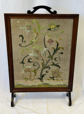Antique Oak Fire Screen with