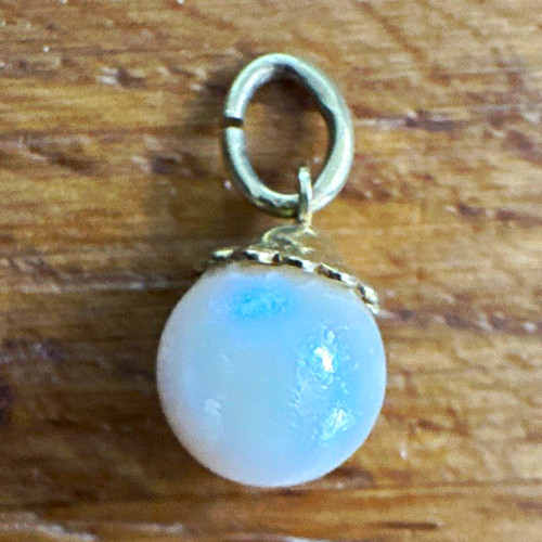 9ct gold round white - 9ct, pearl