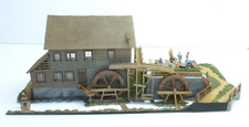 OO 00 HO gauge watermill sawmill tourist attraction diorama people bridge stream