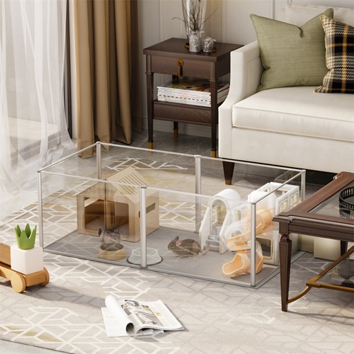 Acrylic dog playpen clear - dog,