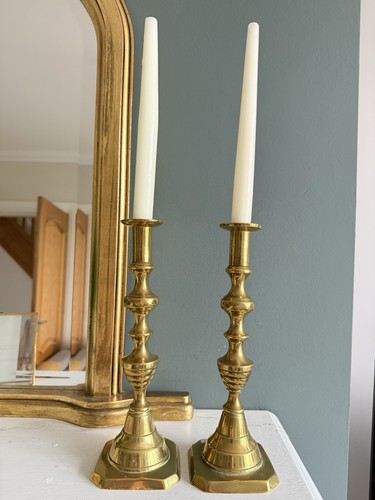 Pair vintage solid - pair, brass