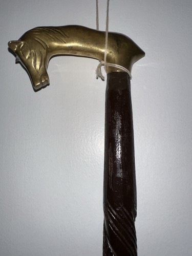 Walking stick vintage brass - walking, stick,vintage,brass
