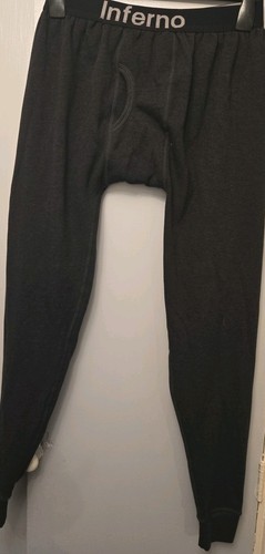 Mens black long - black, johns