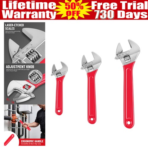Wide jaw adjustable spanner - wide,