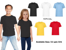 Boys Girls Plain T-Shirt Short