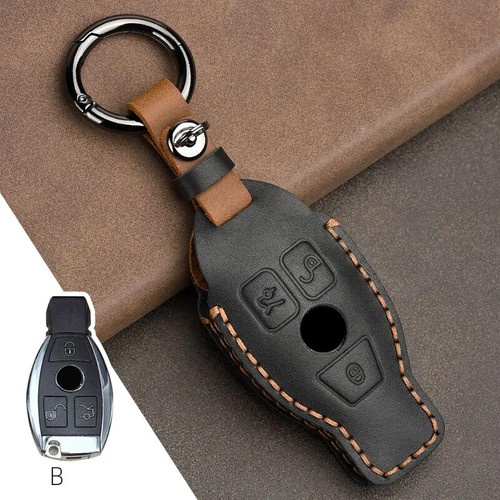 Top leather car key case - leather,