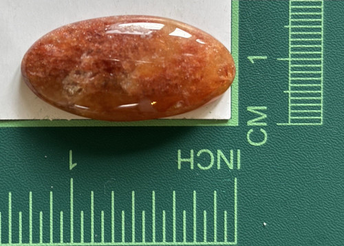 Oval polished sunstone - oval,